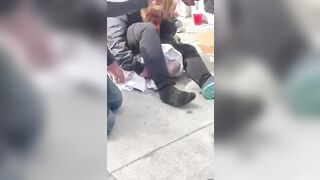 DISTURBING: Crackhead in San Fran Has Baby Drop out of Her on the Street