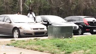 Couple Having Argument In Parking Lot Goes From 0 To 100 Fast!