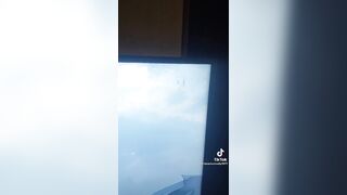 Man Witnesses 3 People Like Figures Walking Across The Sky in The Clouds