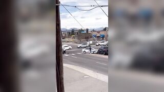 Girl Books it After Car Crash In Colorado! (Literally a Hit and RUN)