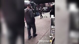 Crazed Lunatic in NYC Walks up to Female Cop and Bashes Her with a Bottle