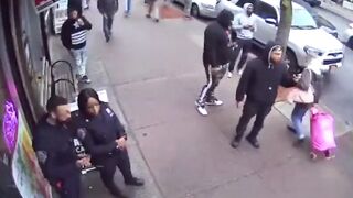 Crazed Lunatic in NYC Walks up to Female Cop and Bashes Her with a Bottle