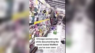 Woman in Tears after Seeing a Chicago Walmart was Ransacked by "Her People"