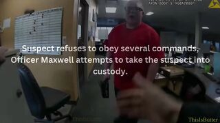 Madman Walks Into Police Station Grabs a Hole Punch as a Weapon to Assault Cop