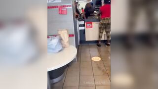 Woman Attacks McDonald's Staff Over Some Fries.. Gets Ass and Weave Handed to Her.