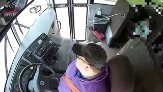 7th Grader Safely Brings School Bus to a Stop After Driver Passes Out!