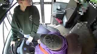 7th Grader Safely Brings School Bus to a Stop After Driver Passes Out!