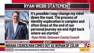Ryan Webb, a white councilman in Indiana, now identifies as a woman of color