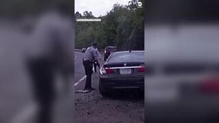 DAMN: 17-Year-Old Lost Control of Vehicle & Almost Killed This Police Officer!