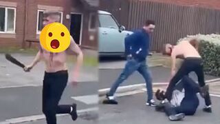These Dudes Brought Knifes to a Street Fight & Got Busy!