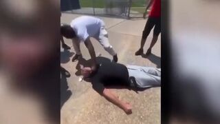 High School Coach Knocked Out Cold and Sent to The Hospital Trying to Break Up Fight