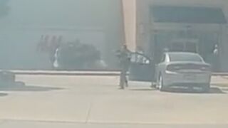 Dashcam Texas From Mall Shooting Shows Shooter Exit his Car and Open Up Fire.