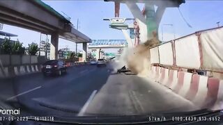 Frighting Videos Shows Highway Overpass Collapse, Killing One