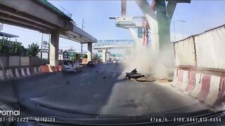 Frighting Videos Shows Highway Overpass Collapse, Killing One