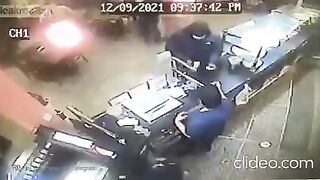 Awesome 14 Year-Old Shoots n Attempted Robber Inside His Family's Pizzeria!