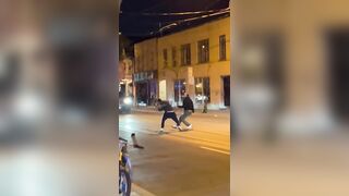 WTF... Man Attacks Another Man with a Full Blown Snake in Toronto