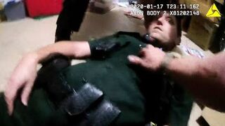 Bodycam Shows Officer Pass Out During Insane Arrest of Woman at Her Home.