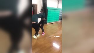 Football Coach Linebacker Tackles Two Girls That Were Fighting at School