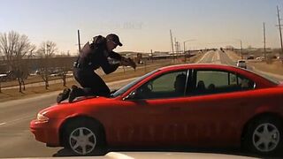 DAMN: Illinois Traffic Stop Ends With Driver Speeding Off With Cop on Hood