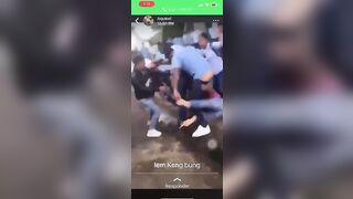 Father Punches a Kid Who Hit His Daughter!