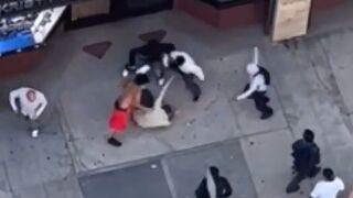 Truck Driver Is Brutally Beaten by a Mob in Downtown Los Angeles
