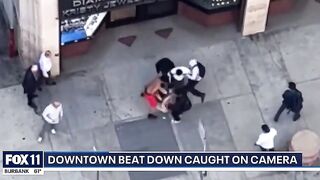 Truck Driver Is Brutally Beaten by a Mob in Downtown Los Angeles