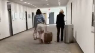 Karen Allegedly Breaks Down Crying After Seeing Too Many "Blacks" at The Airport!