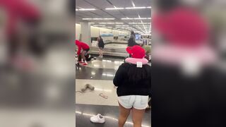 INSANE Baggage Claim Brawl Breaks out at at O'Hare Airport