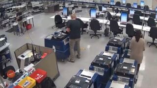 NEW Video Seems To Show Maricopa Officials Breaking Into Sealed Voting Machines