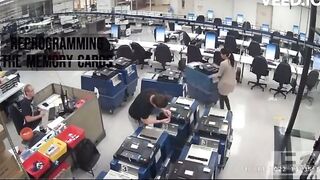 NEW Video Seems To Show Maricopa Officials Breaking Into Sealed Voting Machines