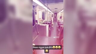 Ghetto Youths iIn Philadelphia Assaulting A Mentally Ill Homeless Men On The Bus