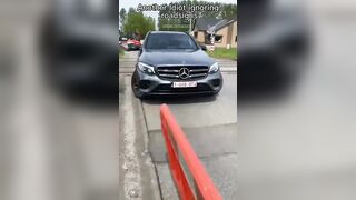 Female Driver Goes Braindead at a Train Crossing