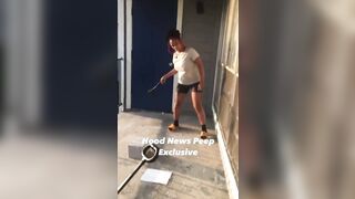 INSANE Woman With an Ax Does Her Best Shinning Impression on Neighbors House.