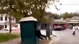 Idiots Pranking Woman in Porta-potty Leaves Her Covered in Waste