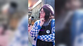 Soy Boy Tranny Ends up Crying for Help after Punching Interviewer on Street