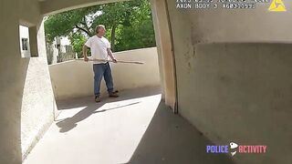 Albuquerque Officers Shoot Man as he Approaches Them With a Makeshift Spear!