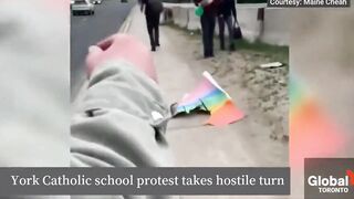School Students Rise Up, Protest Pride, Stomp on Rainbow Flags