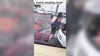 WTF: Woman Stole the Entire Meat Isle!