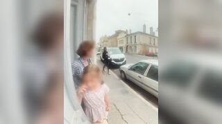 Crazy Man Attacks Woman and Her Daughter in France!