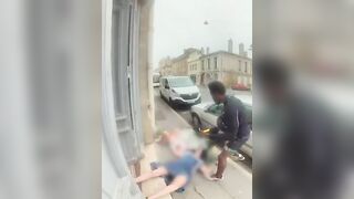 Crazy Man Attacks Woman and Her Daughter in France!