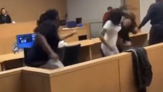 Brawl in Court after Man Finds out Child He's Paying Support for is NOT his.