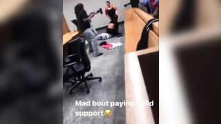 Brawl in Court after Man Finds out Child He's Paying Support for is NOT his.