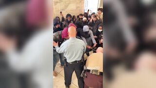 A fight broke out between high schoolers who walked out of school to protest ICE