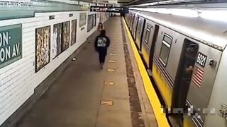 Thug Brutally Sucker Punches Random Woman on NYC Subway Platform