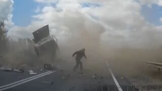 Driver Survives Being Ejected From His Truck After Vicious Crash!