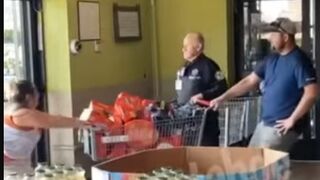 Biden Voters Push and Pull Shopping Cart in Ridiculous Robbery