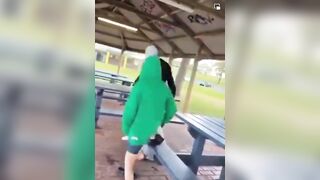 Teen punching and kicking an Afghan migrant who sexually assaulted his sister