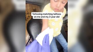 Outrage on Social Media after Mother gets Matching Tattoos with her 3-year-old