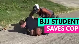 Brazilian Jiu-Jitsu Student Saves a Cop, Uses his Skills to Neutralize Suspect