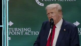 Resurfaced Trump clip on not needing to vote anymore after this election—framed as a threat to democracy.